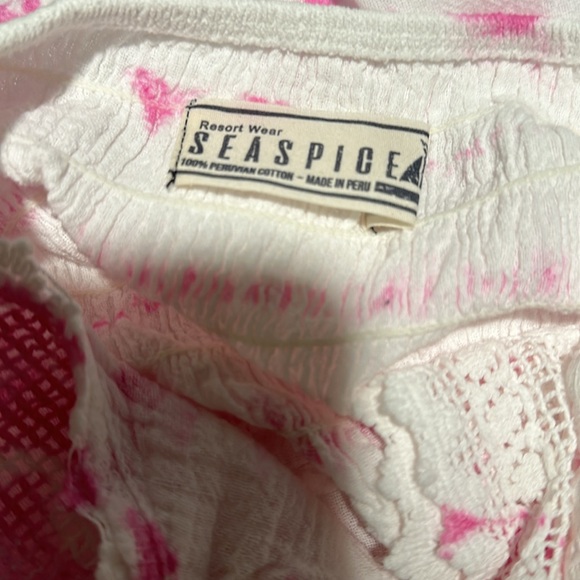 Pink and white midi dress halter top like new - Picture 3 of 4